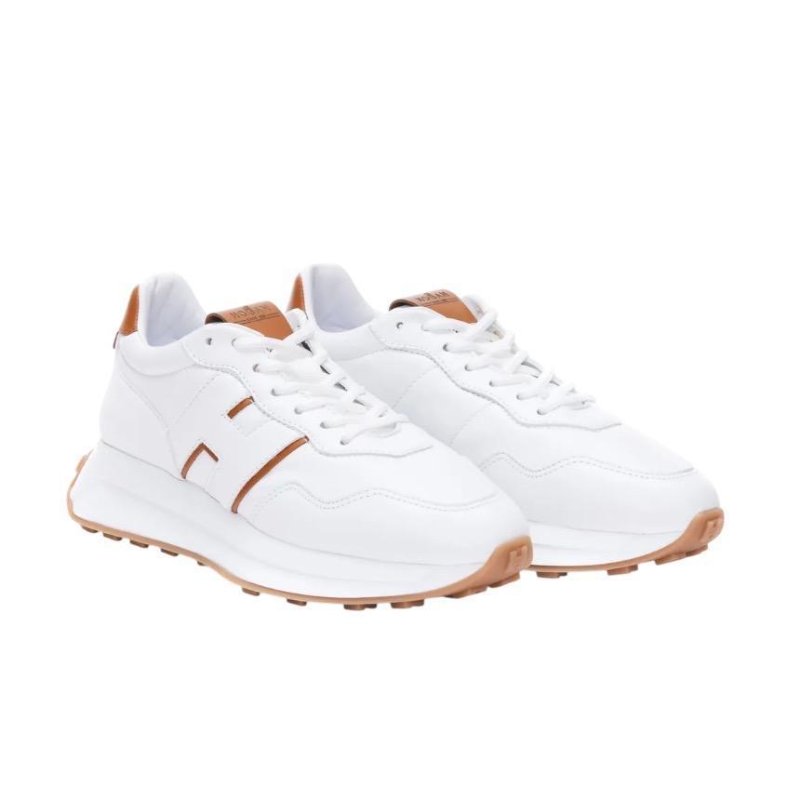 Hogan 女款 H641 納帕皮革運動鞋 白棕色/底高5公分 IT35/35.5/36/36.5/37/37.5/38/38.5/39/39.5/40/41-6