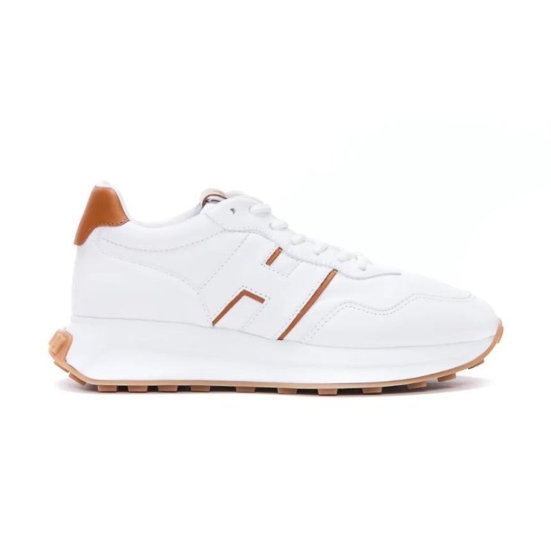 Hogan 女款 H641 納帕皮革運動鞋 白棕色/底高5公分 IT35/35.5/36/36.5/37/37.5/38/38.5/39/39.5/40/41-8