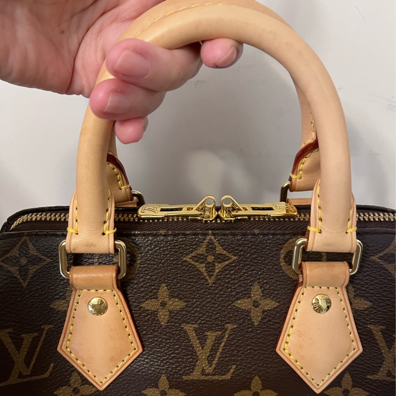 ✨Louis Vuitton✨ Speedy20老花款奶茶寬肩帶-9