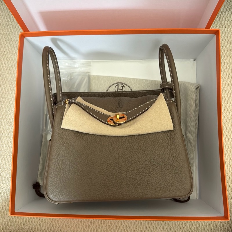 Hermes Lindy 26 大象灰 金 Stamp Z 閒置品-0