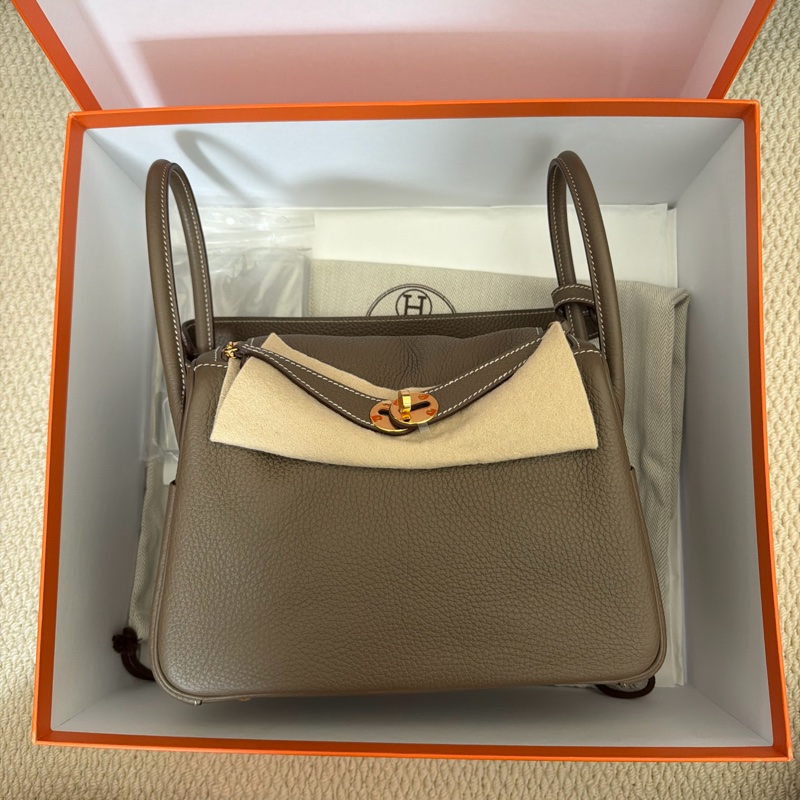 Hermes Lindy 26 大象灰 金 Stamp Z 閒置品-7