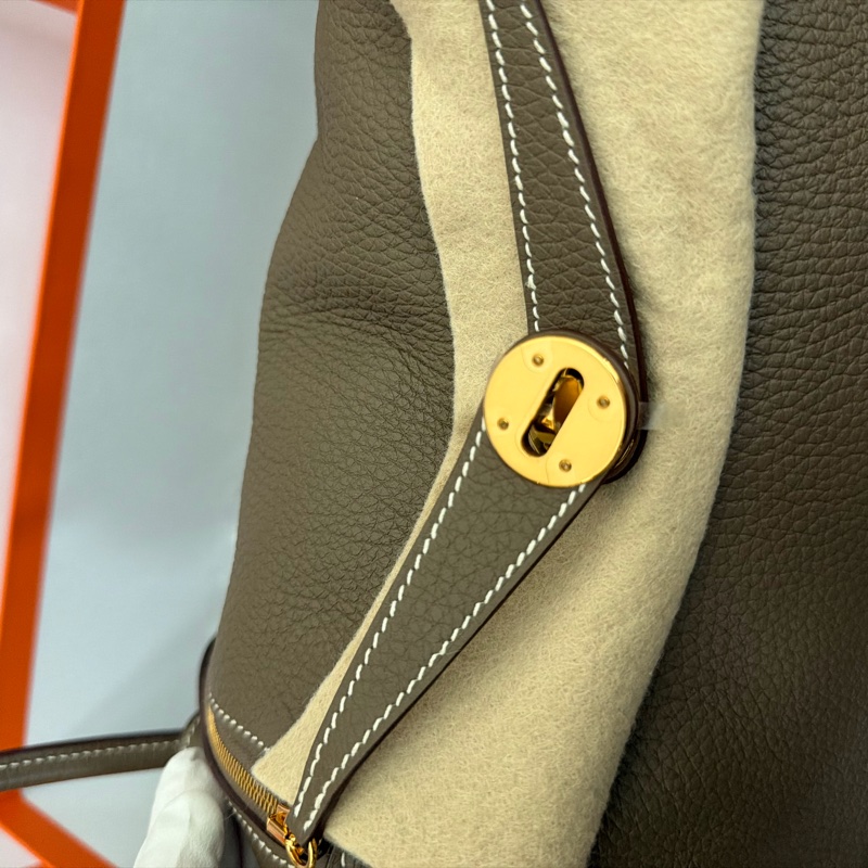 Hermes Lindy 26 大象灰 金 Stamp Z 閒置品-12