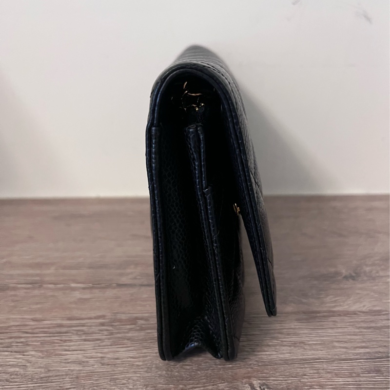✨Chanel✨發財WOC黑金荔枝牛皮-4