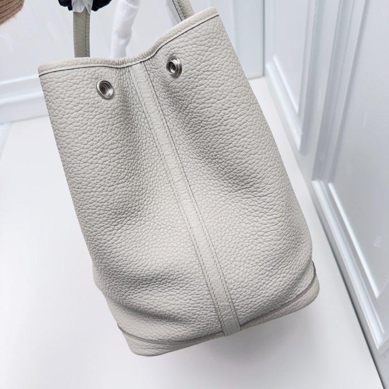 Hermes愛馬仕 Garden Party花園包 C刻 冰川白 手提包-2