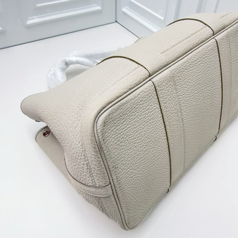 Hermes愛馬仕 Garden Party花園包 C刻 冰川白 手提包-8