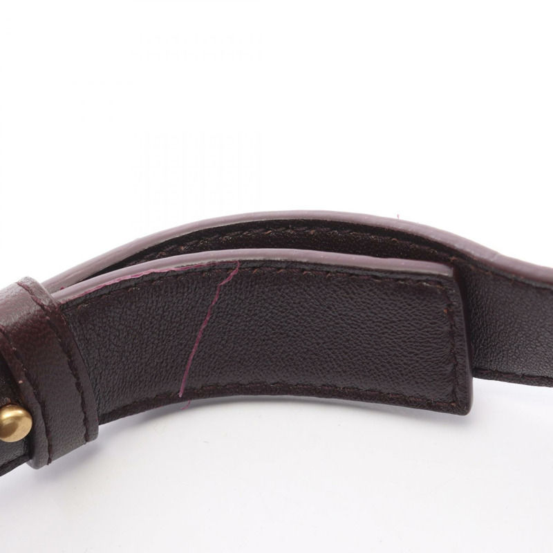 BOTTEGA VENETA The clip Shoulder Bag 652391 leather Bordeaux Used Women BV-4