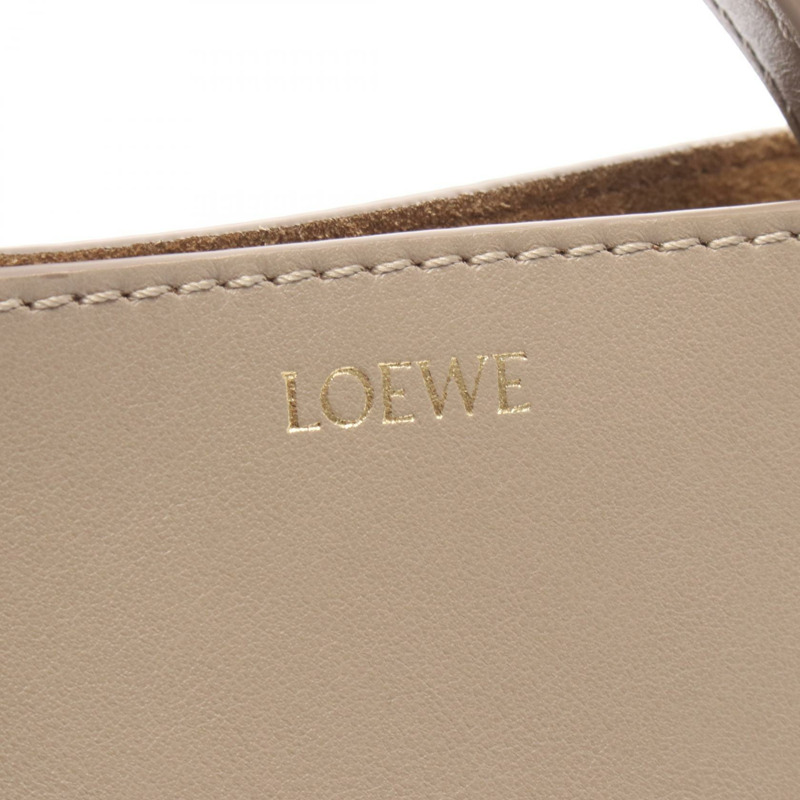 LOEWE Puzzlefold Mini 單肩斜背包 A657V25X01 皮革 米色 二手-3