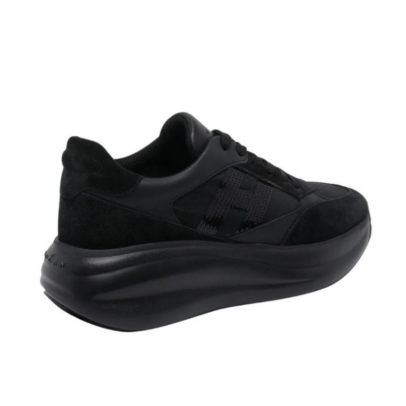 Hogan 女款 Maxi I Active 厚底運動鞋 黑色配亮片H/底高6.5公分 IT36/36.5/37/37.5/38/38.5/39-6