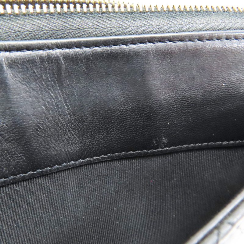 黑色 羊皮 拉鍊長夾 金扣【CHANEL 香奈兒】 AP0242-5