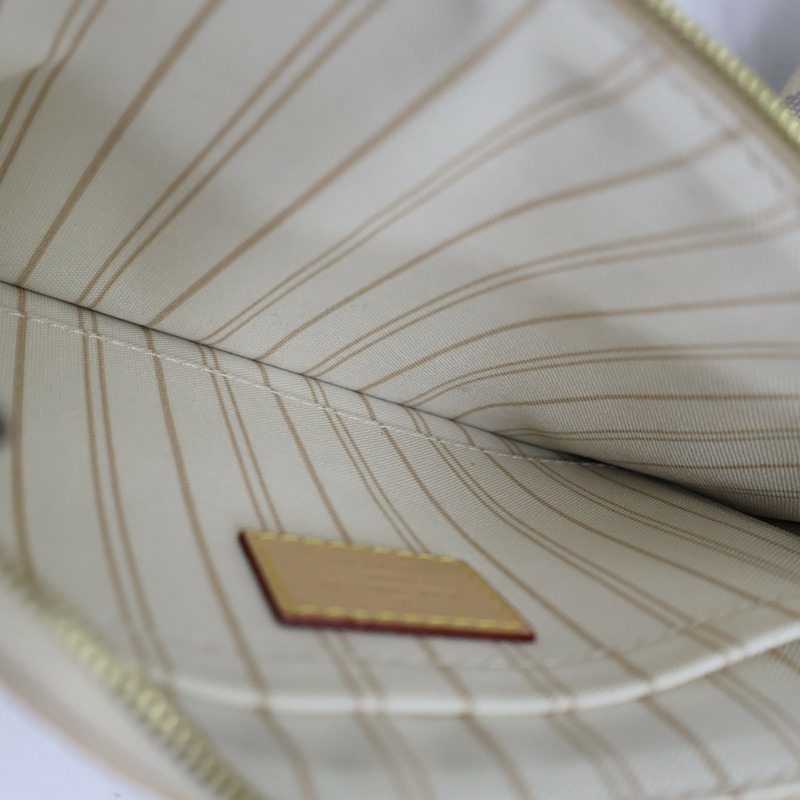 白色 棋盤格帆布 Neverfull MM 肩背包 N40604【LOUIS VUITTON LV 路易威登】 N40604-7