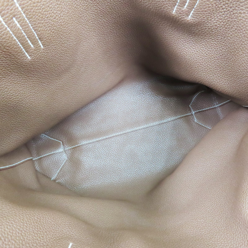 桃紫色 栗子色 Taurillon牛皮 Double Sens 36 雙面 托特包 口JO刻【HERMES 愛馬仕】-4