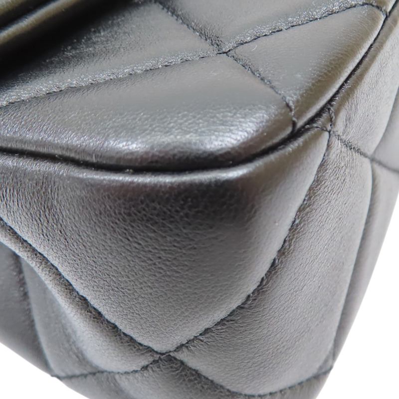 黑色 羊皮 白色圓珠 調節鍊帶 肩背包 金扣【CHANEL 香奈兒】 AS4861-9