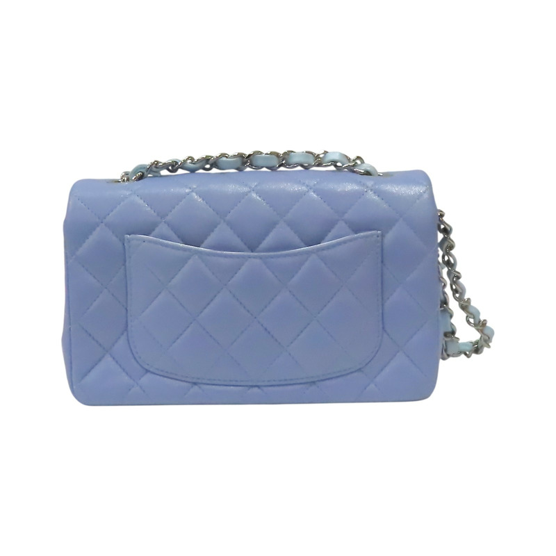 幻彩藍 羊皮 CoCo 20 鍊帶肩背包 銀扣【CHANEL 香奈兒】 A69900-1