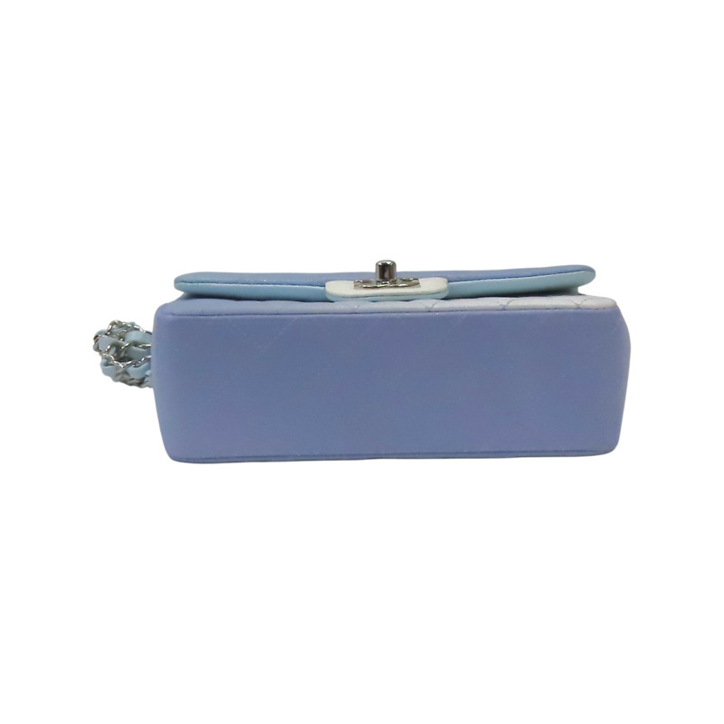 幻彩藍 羊皮 CoCo 20 鍊帶肩背包 銀扣【CHANEL 香奈兒】 A69900-3