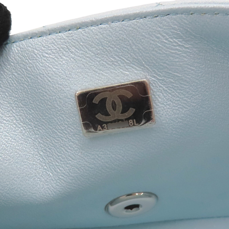 幻彩藍 羊皮 CoCo 20 鍊帶肩背包 銀扣【CHANEL 香奈兒】 A69900-7