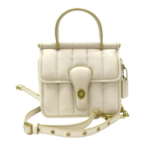 白色 牛皮 WILLIS 18 兩用包【COACH 寇馳】 C3844