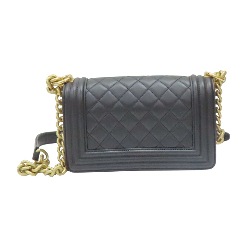 黑色 菱格紋 羊革 Boy 20 鏈帶 肩背包【CHANEL 香奈兒】 A67085-1