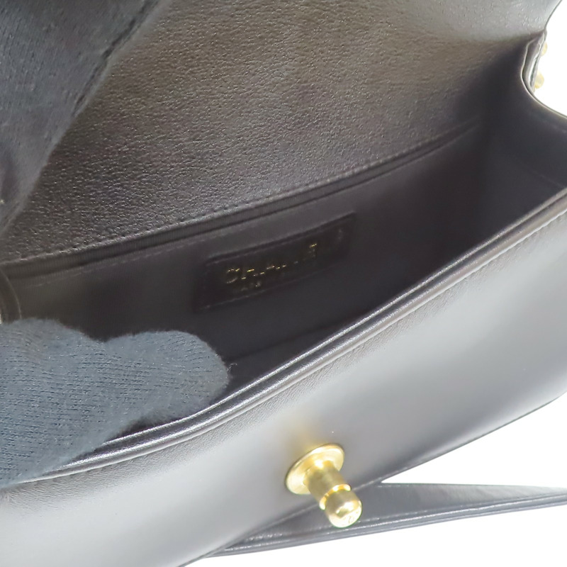 黑色 菱格紋 羊革 Boy 20 鏈帶 肩背包【CHANEL 香奈兒】 A67085-4