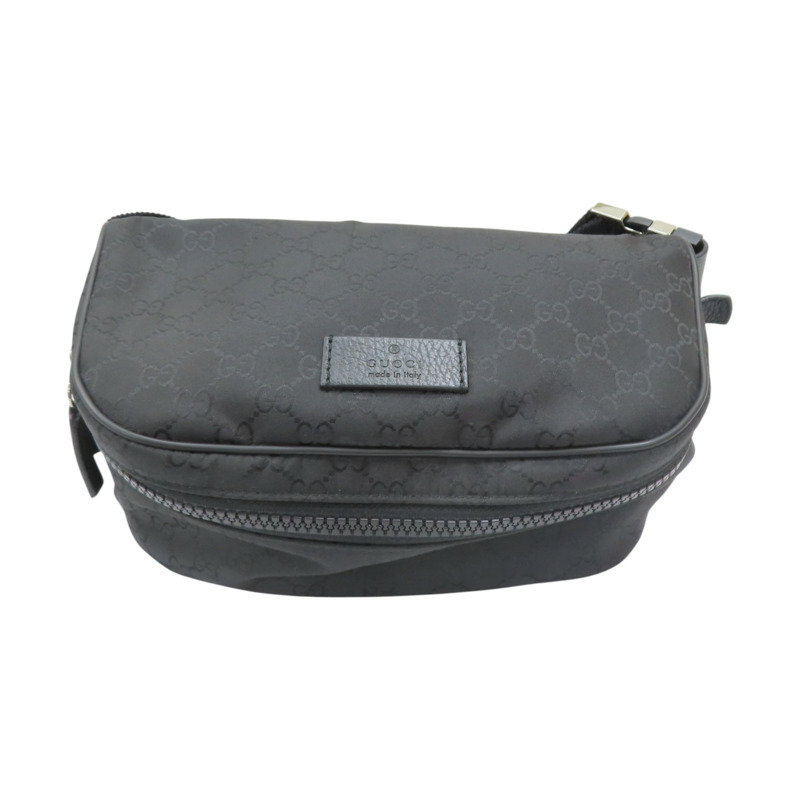 黑色 GG帆布 胸包 腰包【GUCCI 古馳】 449182-0