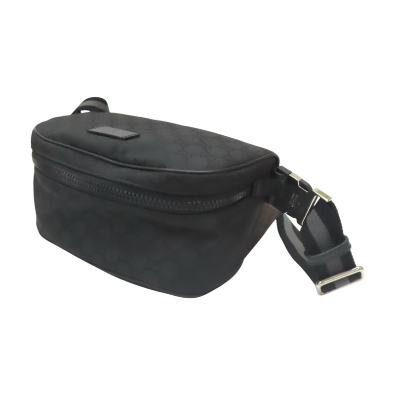 黑色 GG帆布 胸包 腰包【GUCCI 古馳】 449182-2