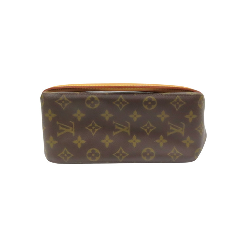 棕色 原花帆布 Looping MM 肩背包【LOUIS VUITTON LV 路易威登】 M51146-3