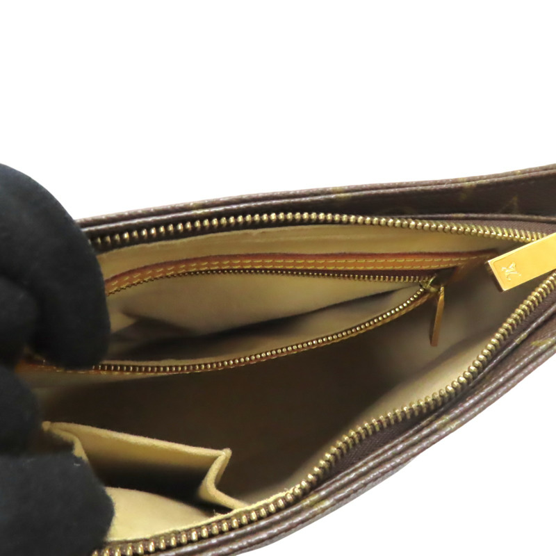 棕色 原花帆布 Looping MM 肩背包【LOUIS VUITTON LV 路易威登】 M51146-4