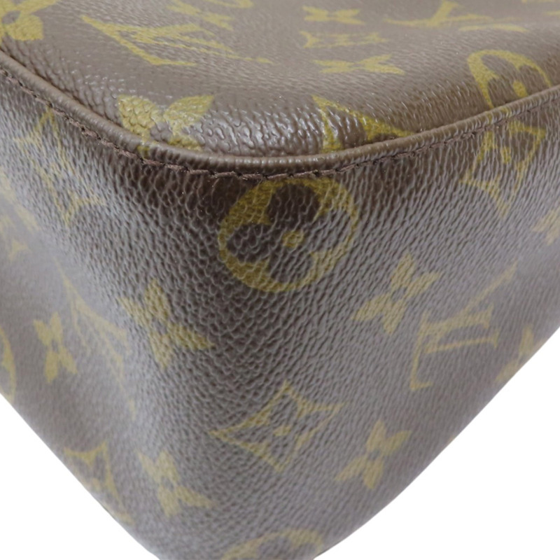 棕色 原花帆布 Looping MM 肩背包【LOUIS VUITTON LV 路易威登】 M51146-11