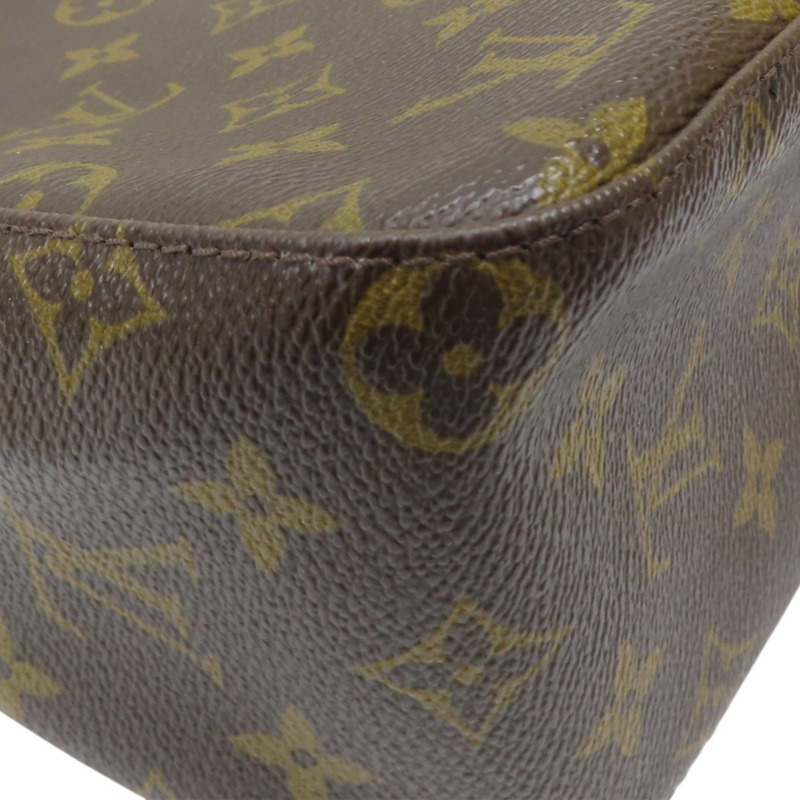 棕色 原花帆布 Looping MM 肩背包【LOUIS VUITTON LV 路易威登】 M51146-12