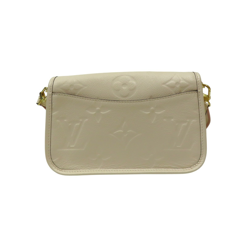 白色 原花壓紋牛皮 Diane 肩背包【LOUIS VUITTON LV 路易威登】 M46388-1