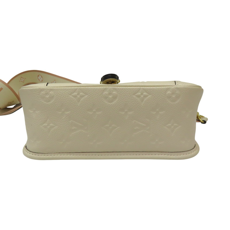 白色 原花壓紋牛皮 Diane 肩背包【LOUIS VUITTON LV 路易威登】 M46388-3