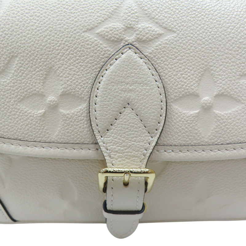 白色 原花壓紋牛皮 Diane 肩背包【LOUIS VUITTON LV 路易威登】 M46388-7
