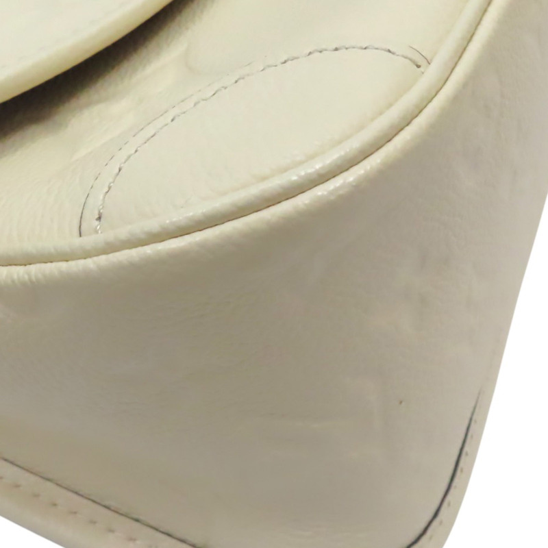 白色 原花壓紋牛皮 Diane 肩背包【LOUIS VUITTON LV 路易威登】 M46388-11