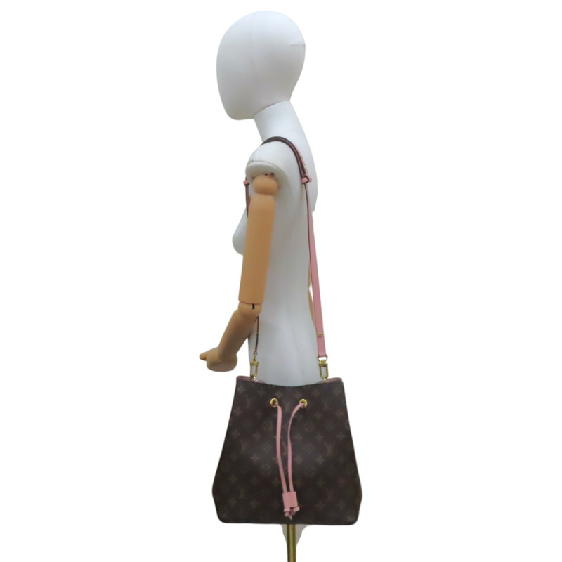 棕色 原花帆布 NeoNoe MM 水桶包 肩背包【LOUIS VUITTON LV 路易威登】 M44022-8