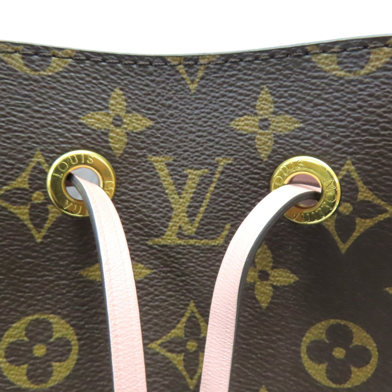 棕色 原花帆布 NeoNoe MM 水桶包 肩背包【LOUIS VUITTON LV 路易威登】 M44022-13