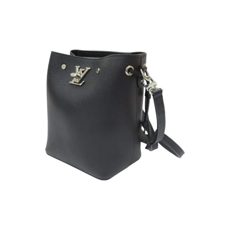 黑色 牛皮 Nano lockme 肩背包【LOUIS VUITTON LV 路易威登】 M68709-2