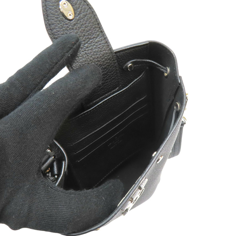 黑色 牛皮 Nano lockme 肩背包【LOUIS VUITTON LV 路易威登】 M68709-4