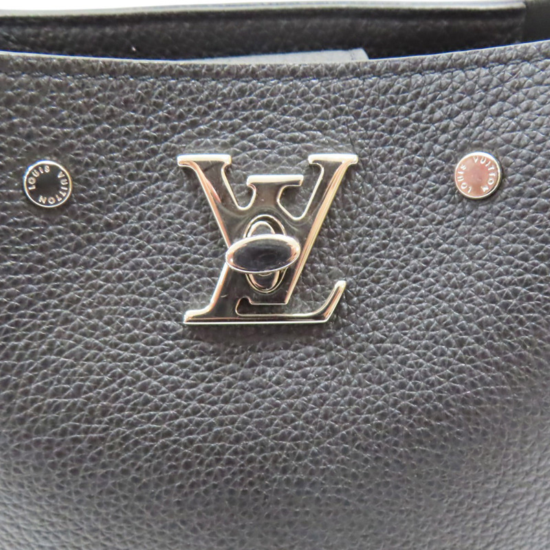 黑色 牛皮 Nano lockme 肩背包【LOUIS VUITTON LV 路易威登】 M68709-5