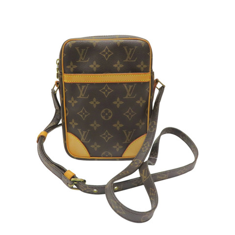 棕色 原花帆布 Danube 肩背包【LOUIS VUITTON LV 路易威登】 M45266
