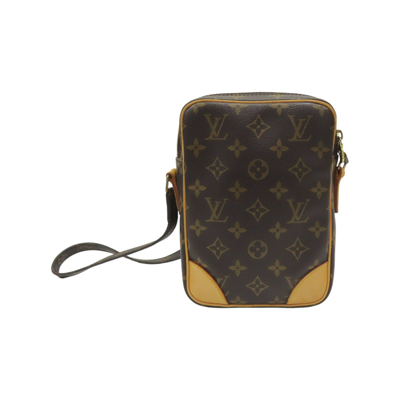棕色 原花帆布 Danube 肩背包【LOUIS VUITTON LV 路易威登】 M45266-3