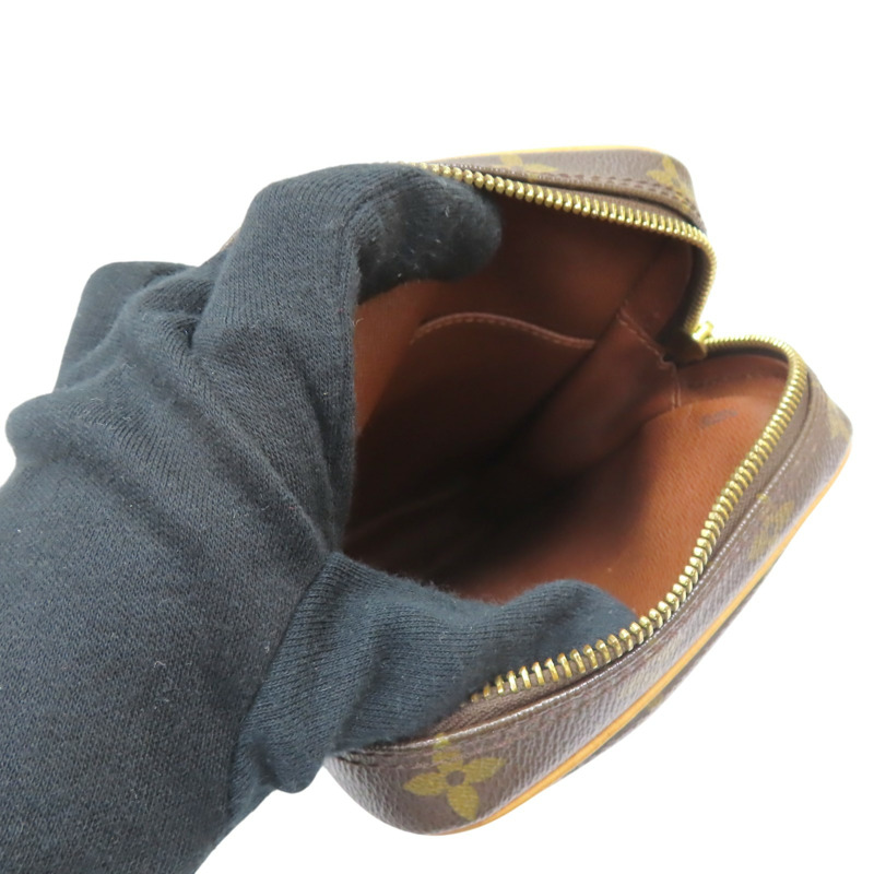 棕色 原花帆布 Danube 肩背包【LOUIS VUITTON LV 路易威登】 M45266-4