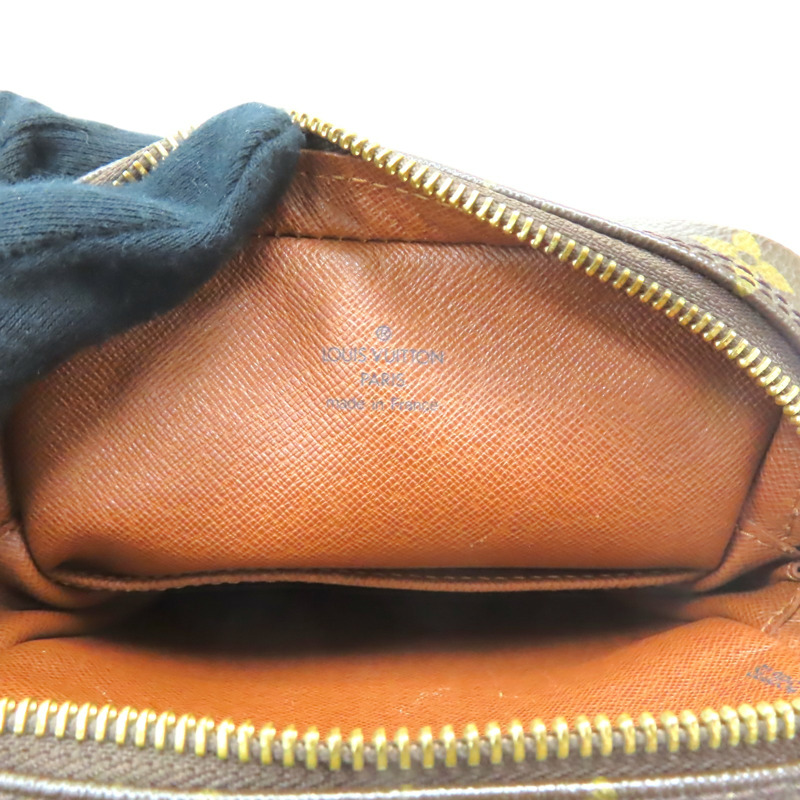 棕色 原花帆布 Danube 肩背包【LOUIS VUITTON LV 路易威登】 M45266-5