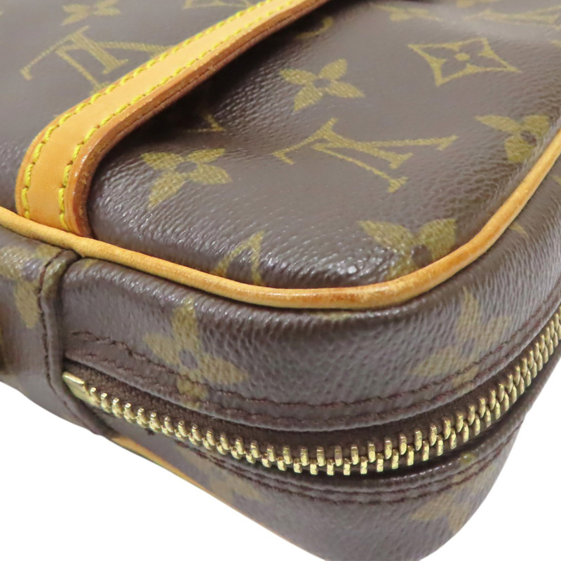 棕色 原花帆布 Danube 肩背包【LOUIS VUITTON LV 路易威登】 M45266-9