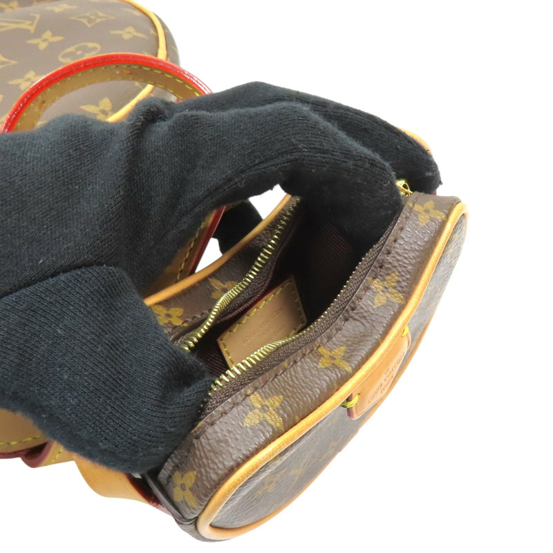 棕色 原花帆布 Croissant MM 肩背包【LOUIS VUITTON LV 路易威登】 M46828-6