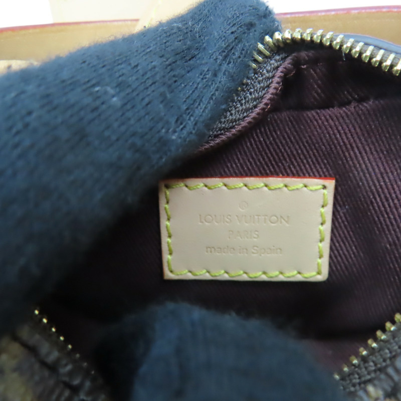 棕色 原花帆布 Croissant MM 肩背包【LOUIS VUITTON LV 路易威登】 M46828-8