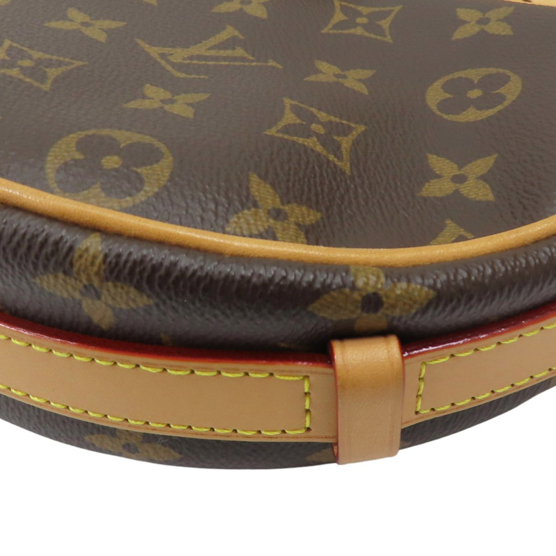 棕色 原花帆布 Croissant MM 肩背包【LOUIS VUITTON LV 路易威登】 M46828-11