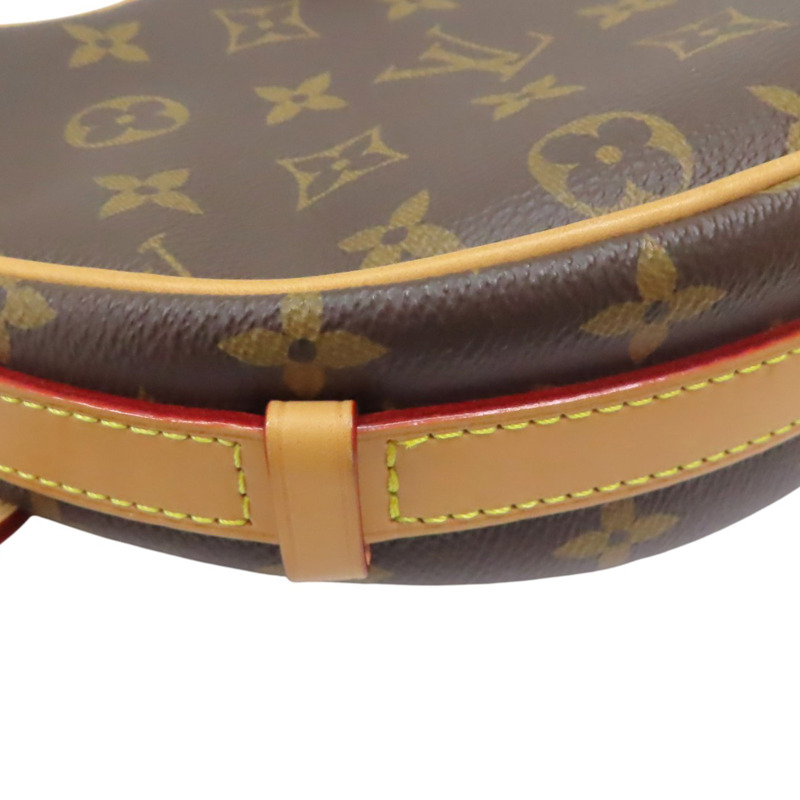棕色 原花帆布 Croissant MM 肩背包【LOUIS VUITTON LV 路易威登】 M46828-12