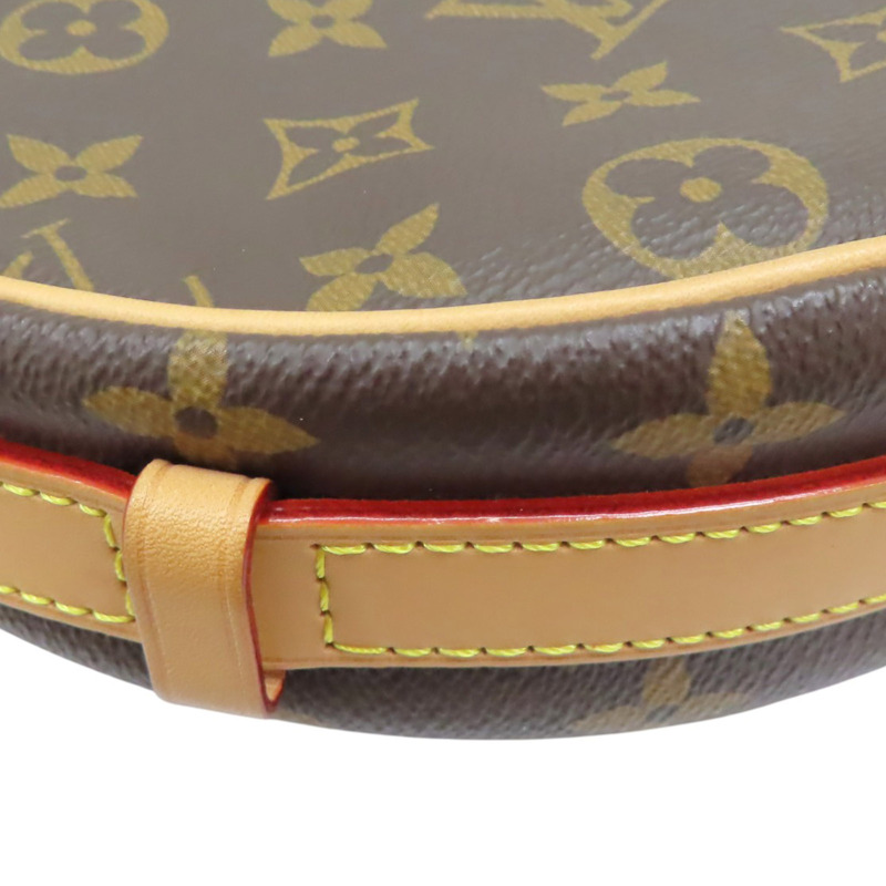 棕色 原花帆布 Croissant MM 肩背包【LOUIS VUITTON LV 路易威登】 M46828-13