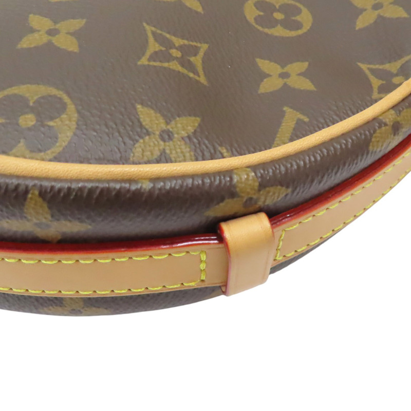 棕色 原花帆布 Croissant MM 肩背包【LOUIS VUITTON LV 路易威登】 M46828-14