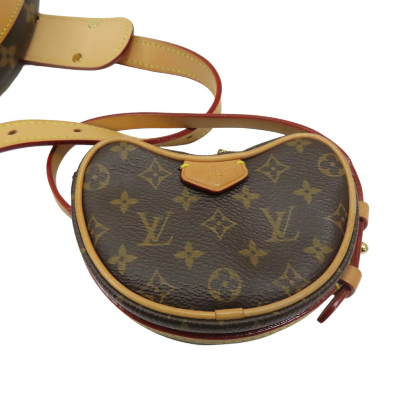 棕色 原花帆布 Croissant MM 肩背包【LOUIS VUITTON LV 路易威登】 M46828-15