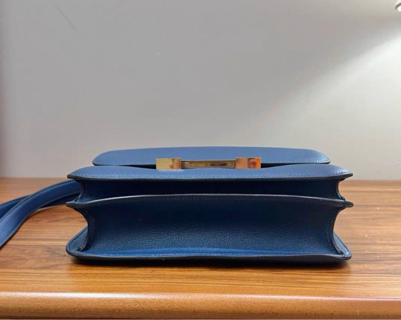 HERMES/愛馬仕鴨子藍金扣constance 康康24-2